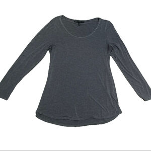 Women's White House Black Market Long Sleeve Top Gray Size L